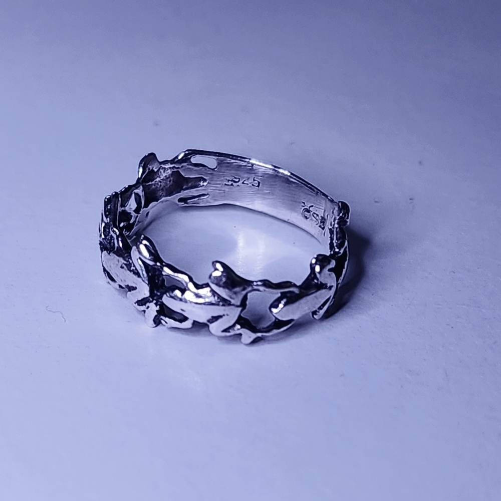Sterling silver frog ring - Picture 3 of 5